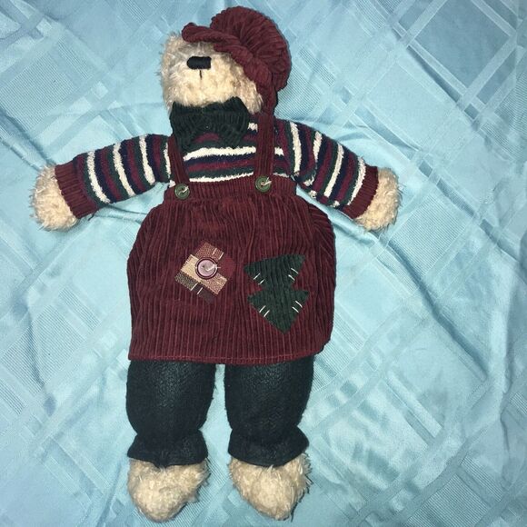 TB Trading Company BOY AND GIRL CHRISTMAS TEDDY BEARS Weighted Stuffed Plush - Picture 4 of 5